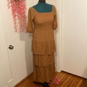 Tiered Smock Maxi Dress